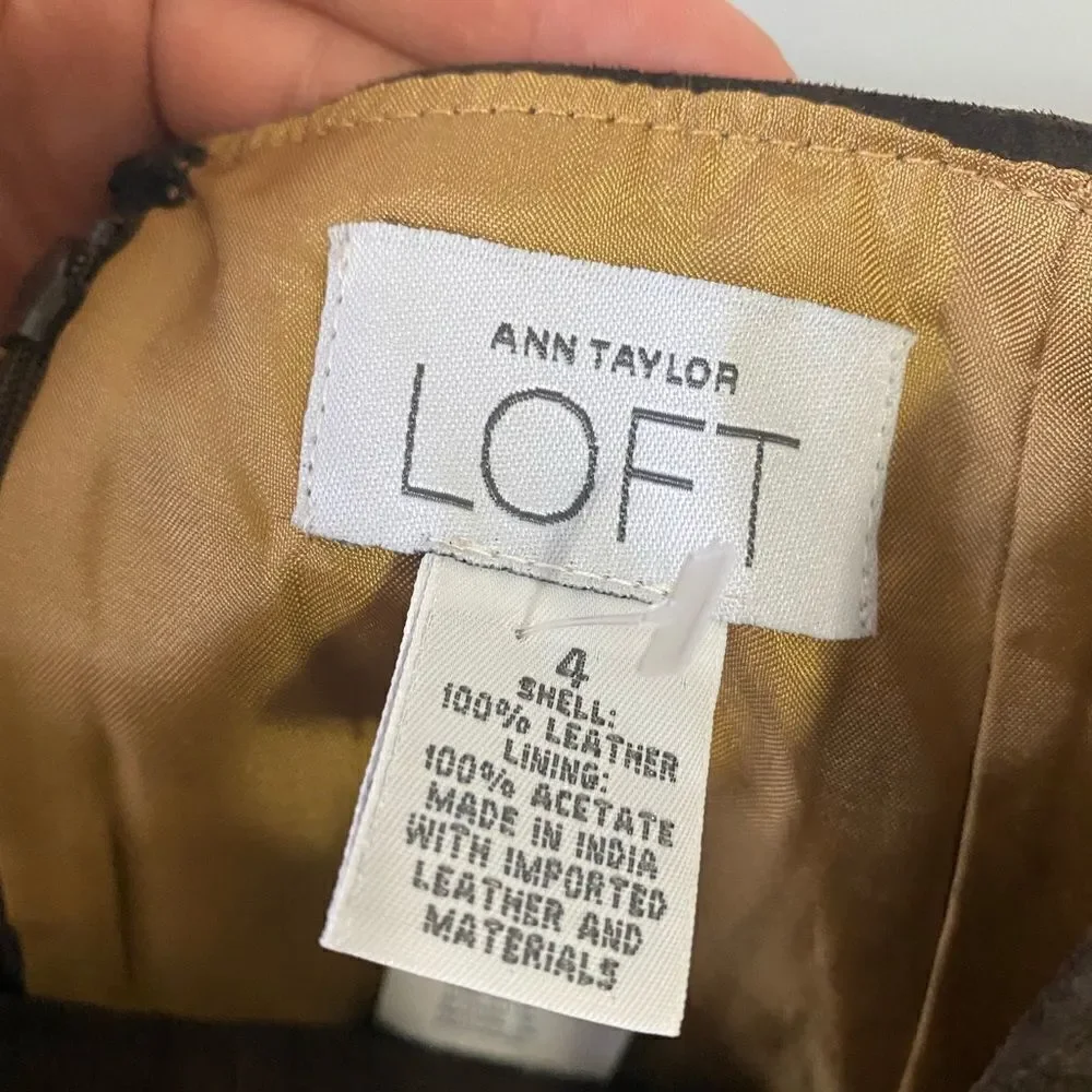 Ann Taylor Loft Suede Leather Skirt - Picture 4 of 6